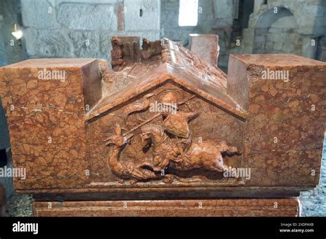  Sarcophagus of the Bishop with Powerful Romanesque Symbolism and Intricate Carvings!